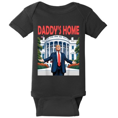 Trump Daddys Home White House Baby Bodysuit