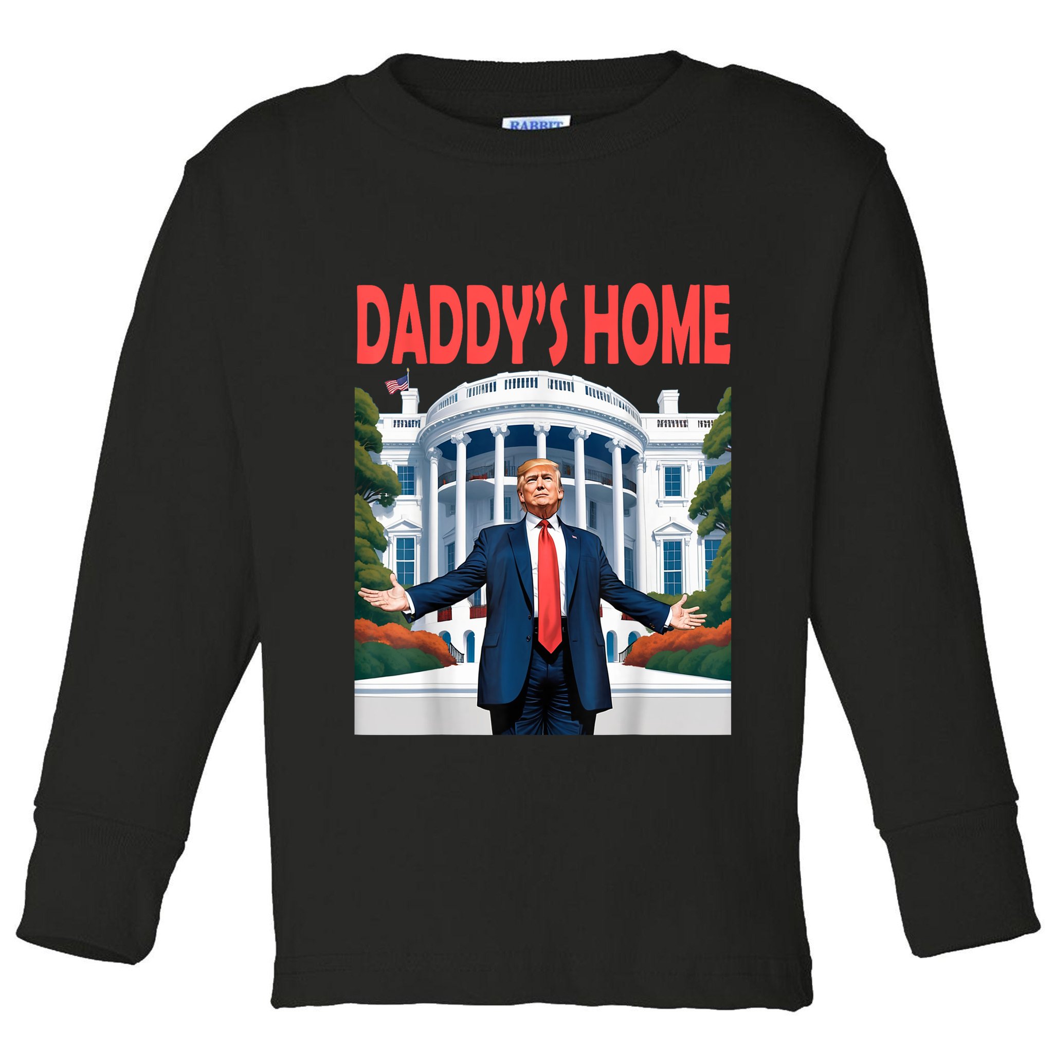 Trump Daddys Home White House Toddler Long Sleeve Shirt