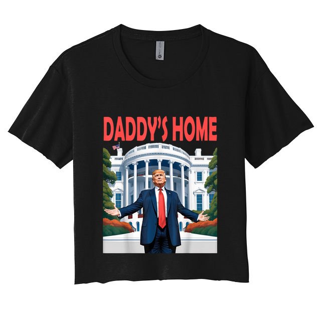 Trump Daddys Home White House Crop Top