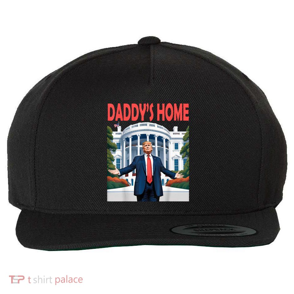 Trump Daddys Home White House Wool Snapback Cap