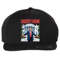 Trump Daddys Home White House Wool Snapback Cap