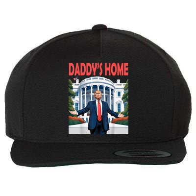 Trump Daddys Home White House Wool Snapback Cap