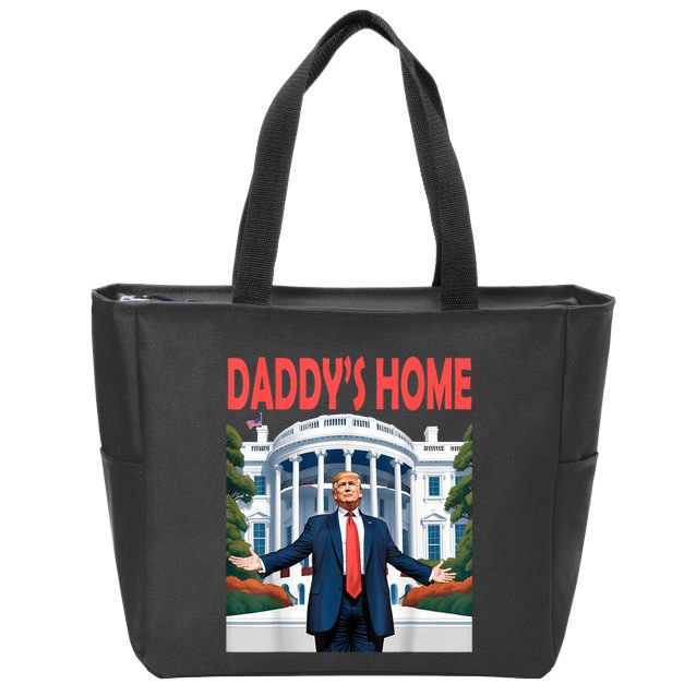 Trump Daddys Home White House Zip Tote Bag