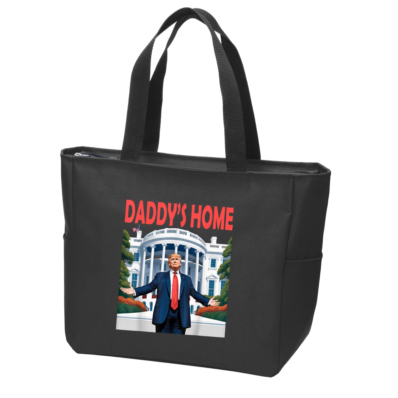Trump Daddys Home White House Zip Tote Bag