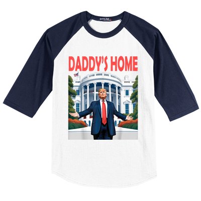 Trump Daddys Home White House Baseball Sleeve Shirt