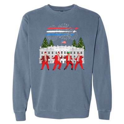 Trump Daddys Home White House Dance Make Xmas Great Again Gift Garment-Dyed Sweatshirt