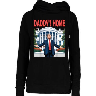 Trump Daddys Home White House Womens Funnel Neck Pullover Hood