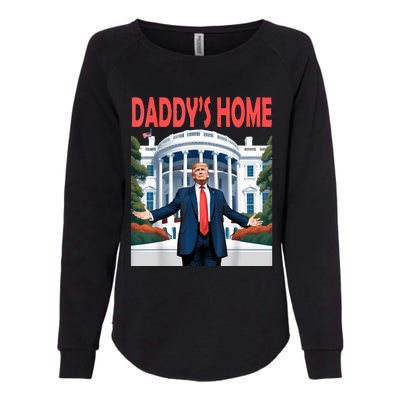 Trump Daddys Home White House Womens California Wash Sweatshirt