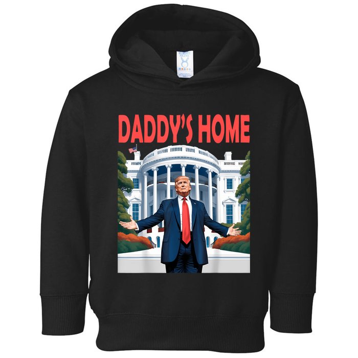 Trump Daddys Home White House Toddler Hoodie