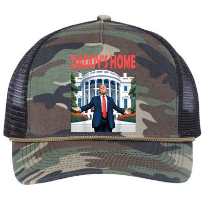 Trump Daddys Home White House Retro Rope Trucker Hat Cap