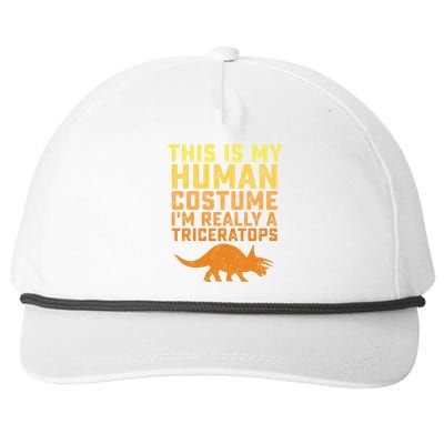 Triceratops Dinosaur Halloween Costume Gift Idea Snapback Five-Panel Rope Hat