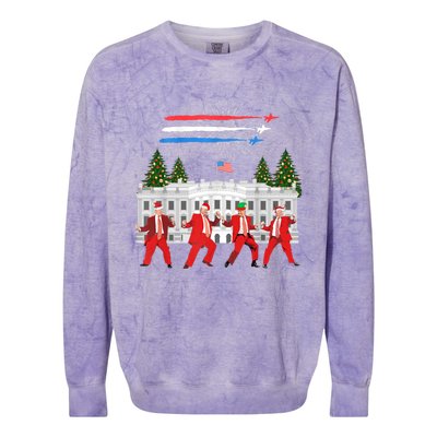 Trump Daddys Home White House Dance Make Xmas Great Again Colorblast Crewneck Sweatshirt