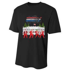 Trump Daddys Home White House Dance Make Xmas Great Again Performance Sprint T-Shirt