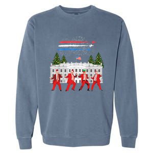 Trump Daddys Home White House Dance Make Xmas Great Again Garment-Dyed Sweatshirt