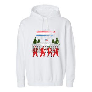 Trump Daddys Home White House Dance Make Xmas Great Again Garment-Dyed Fleece Hoodie