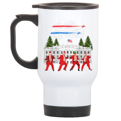 Trump Daddys Home White House Dance Make Xmas Great Again Stainless Steel Travel Mug