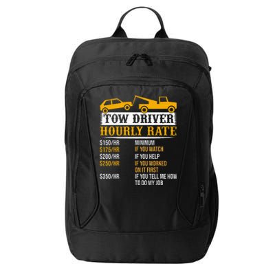 Tow Driver Hourly Rate Tow Truck Driver Tow Trucker City Backpack