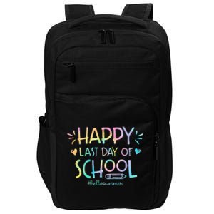 Tie Dye Happy Last Day Of School Teachers Students Impact Tech Backpack