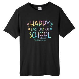 Tie Dye Happy Last Day Of School Teachers Students Tall Fusion ChromaSoft Performance T-Shirt