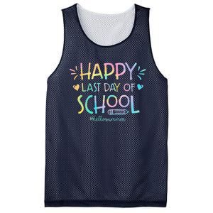 Tie Dye Happy Last Day Of School Teachers Students Mesh Reversible Basketball Jersey Tank