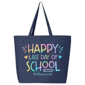 Tie Dye Happy Last Day Of School Teachers Students 25L Jumbo Tote