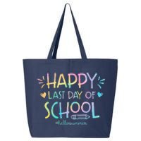 Tie Dye Happy Last Day Of School Teachers Students 25L Jumbo Tote