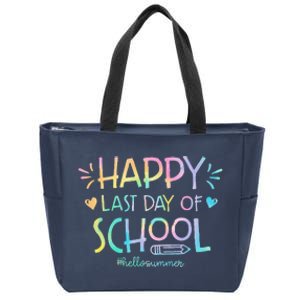 Tie Dye Happy Last Day Of School Teachers Students Zip Tote Bag