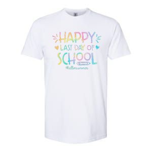 Tie Dye Happy Last Day Of School Teachers Students Softstyle CVC T-Shirt