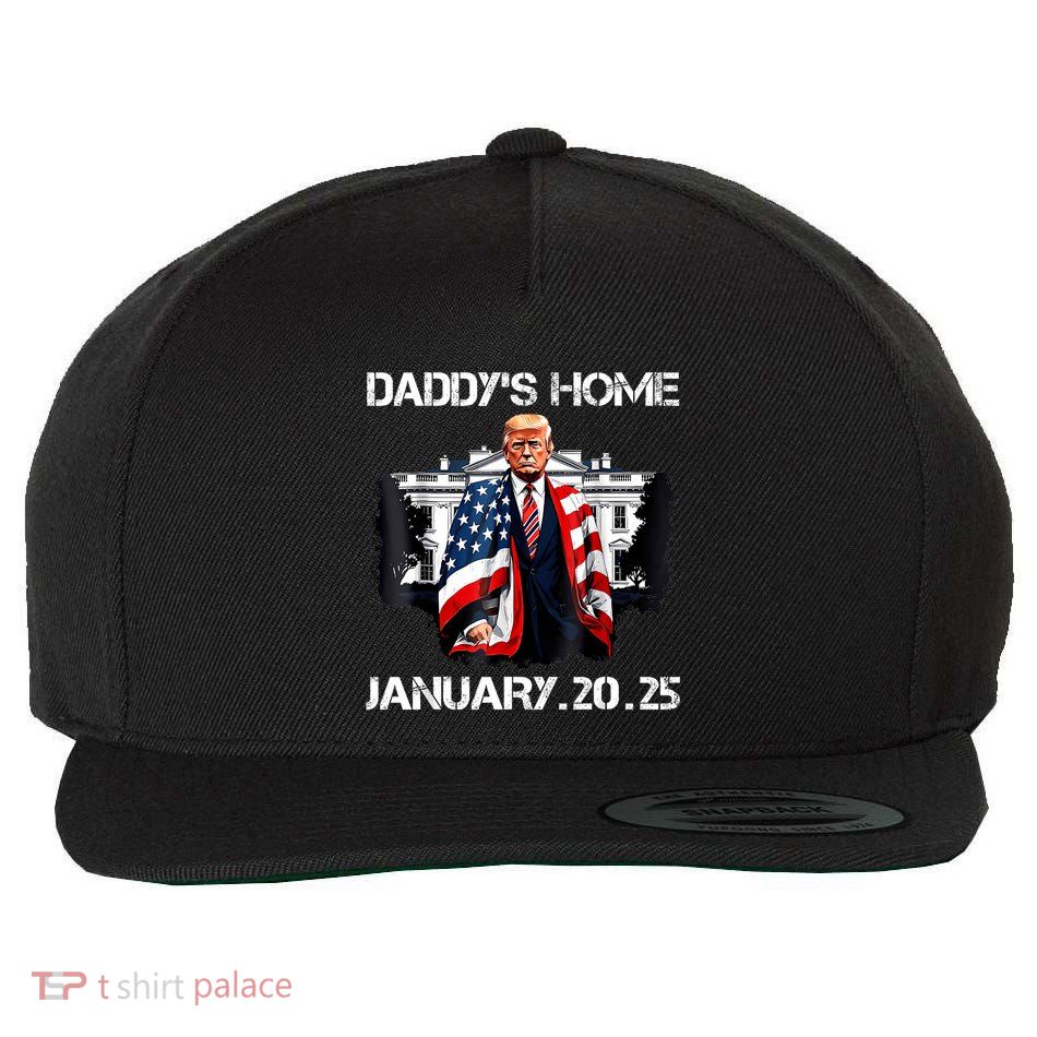 Trump Daddys Home White House Wool Snapback Cap