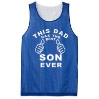 This Dad Has The Best Son Ever Funny Fathers Day From Son Cool Gift Mesh Reversible Basketball Jersey Tank