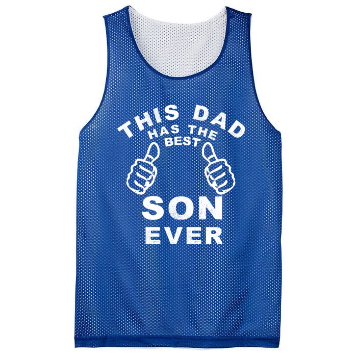 This Dad Has The Best Son Ever Funny Fathers Day From Son Cool Gift Mesh Reversible Basketball Jersey Tank