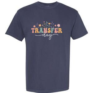 Transfer Day Ivf Flowers Ivf Transfer Day Couple Garment-Dyed Heavyweight T-Shirt