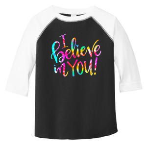 Tie Dye I Believe In You Teacher Testing Day Toddler Fine Jersey T-Shirt