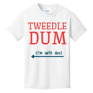 Tweedle Dum IM With Dee Couple & Friends Funny Lazy Costume Kids T-Shirt