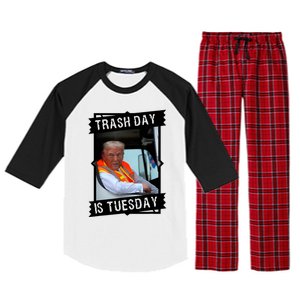 Trash Day Is Tuesday Raglan Sleeve Pajama Set