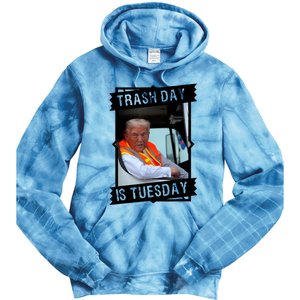 Trash Day Is Tuesday Tie Dye Hoodie