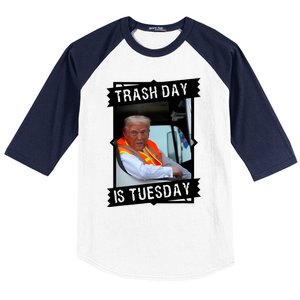 Trash Day Is Tuesday Baseball Sleeve Shirt