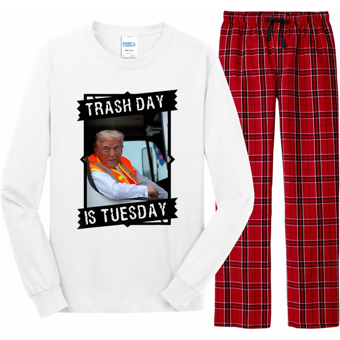 Trash Day Is Tuesday Long Sleeve Pajama Set