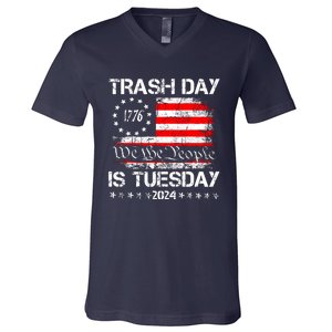 Trash Day Is Tuesday V-Neck T-Shirt