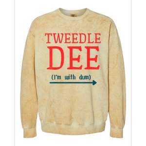 Tweedle Dee IM With Dum Couple & Friends Funny Lazy Costume Colorblast Crewneck Sweatshirt