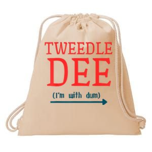 Tweedle Dee IM With Dum Couple & Friends Funny Lazy Costume Drawstring Bag