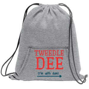 Tweedle Dee IM With Dum Couple & Friends Funny Lazy Costume Sweatshirt Cinch Pack Bag