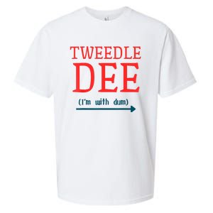 Tweedle Dee IM With Dum Couple & Friends Funny Lazy Costume Sueded Cloud Jersey T-Shirt