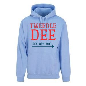 Tweedle Dee IM With Dum Couple & Friends Funny Lazy Costume Unisex Surf Hoodie