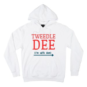 Tweedle Dee IM With Dum Couple & Friends Funny Lazy Costume Hoodie