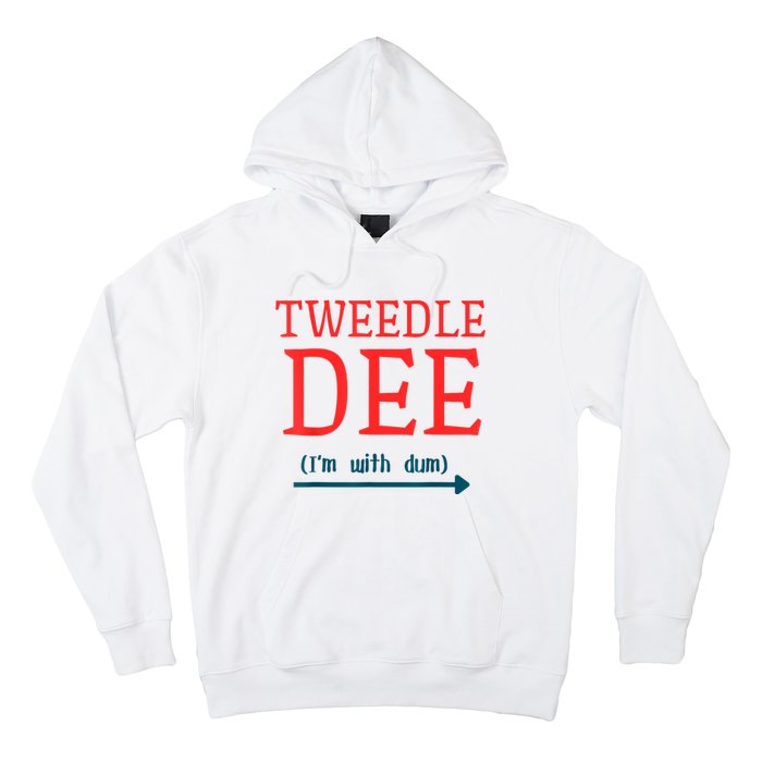 Tweedle Dee IM With Dum Couple & Friends Funny Lazy Costume Hoodie