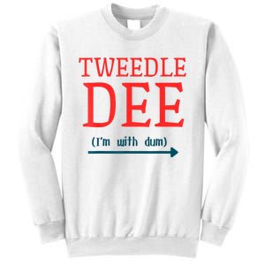 Tweedle Dee IM With Dum Couple & Friends Funny Lazy Costume Sweatshirt