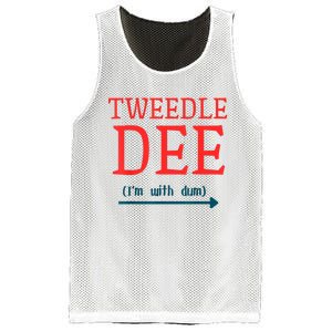 Tweedle Dee IM With Dum Couple & Friends Funny Lazy Costume Mesh Reversible Basketball Jersey Tank