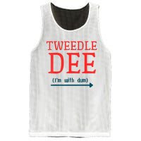 Tweedle Dee IM With Dum Couple & Friends Funny Lazy Costume Mesh Reversible Basketball Jersey Tank