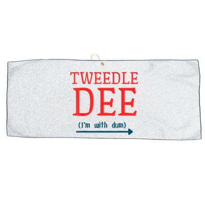 Tweedle Dee IM With Dum Couple & Friends Funny Lazy Costume Large Microfiber Waffle Golf Towel